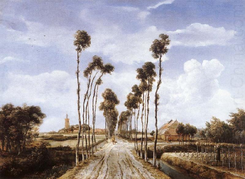 The Alley at Middelharnis, Meindert Hobbema